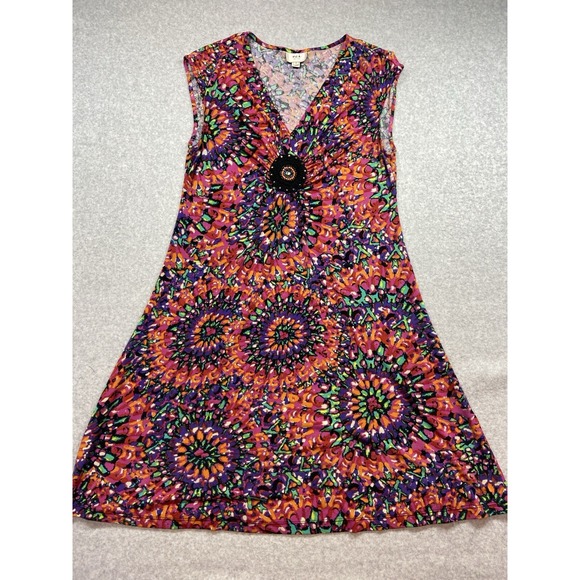 Eci New York Dress Womens Large Pink Casual Party Cocktail Coastal Work Boho - Picture 4 of 9